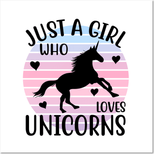 Just a girl who loves Unicorns 5 Posters and Art